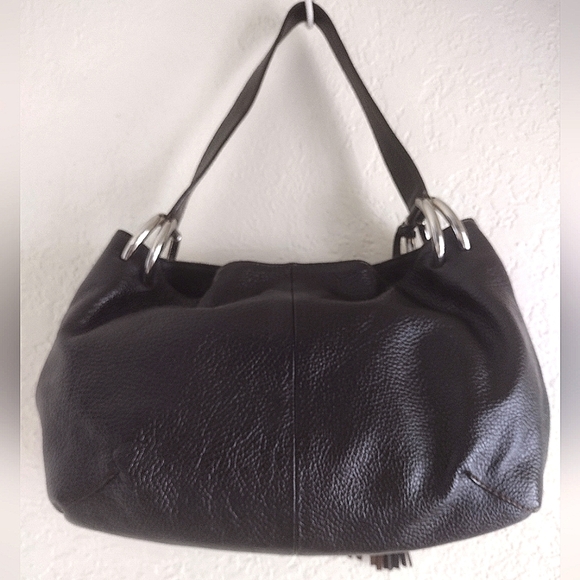 Furla Brown Pebbled Leather Shoulder Bag With Charm - Picture 8 of 14